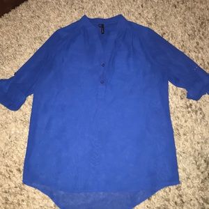 Blue sheer blouse